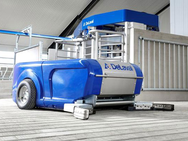 Entmistung: DeLaval Spaltenroboter RS450, DeLaval Spaltenroboter RS450 WS, DeLaval robot collector